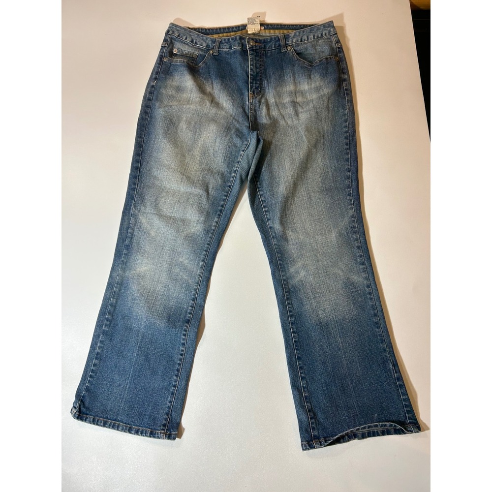 Faded Glory Jeans Womens Plus 18W Blue Excellent Stretch Bootcut Denim